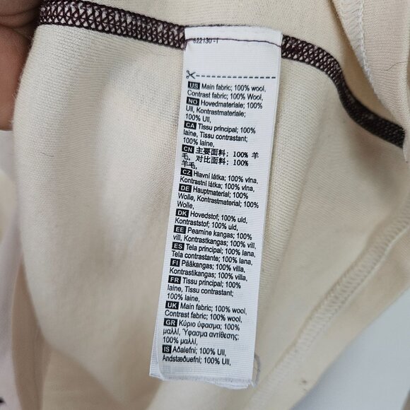 Kari Traa Lokke Half Zip Base Layer Pullover Top Sz L Ivory Burgundy Fair Isle‎ - Picture 7 of 9